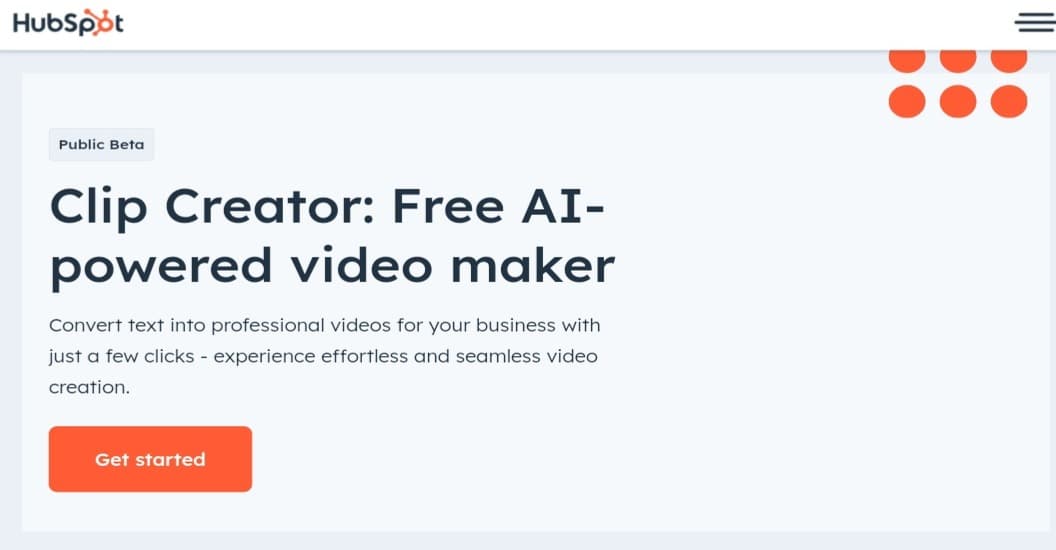 صانع مقاطع الفيديو المجاني مدعوم بالذكاء الاصطناعي من HubSpot - Clip Creator