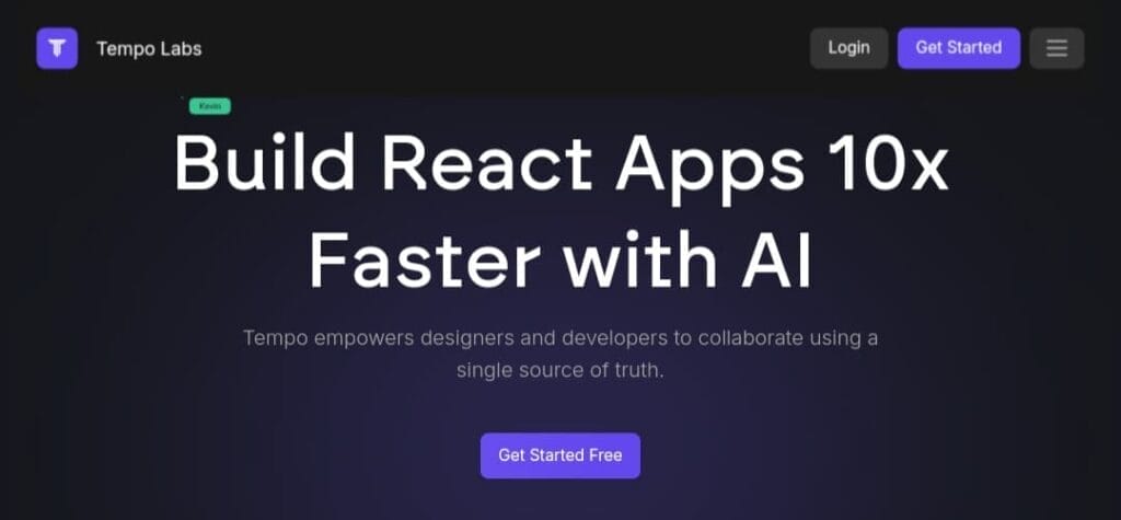 واجهة منصة Tempo Labs: بناء تطبيقات React بالذكاء الاصطناعي