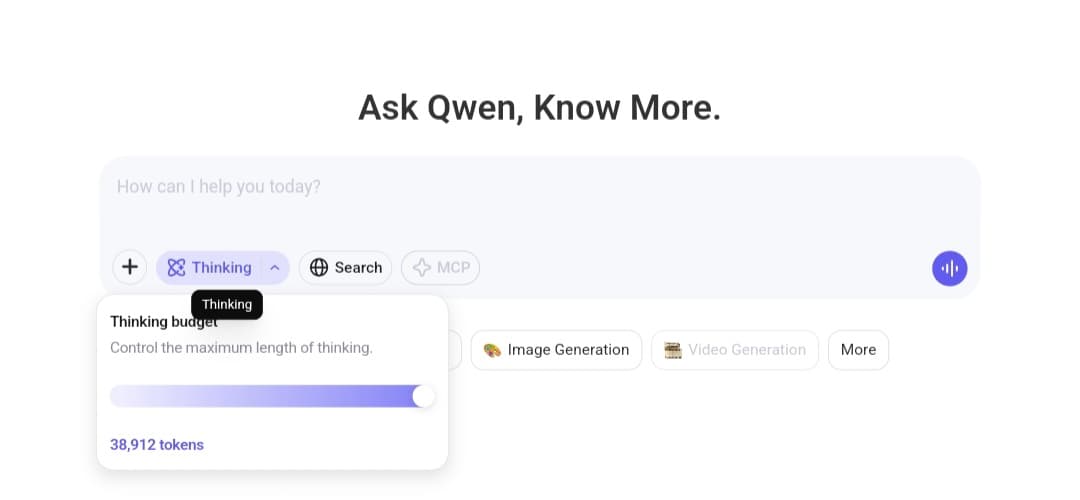 Qwen3 interface on the Qwen Chat platform.